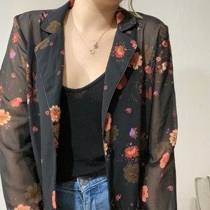 sheer light blazer